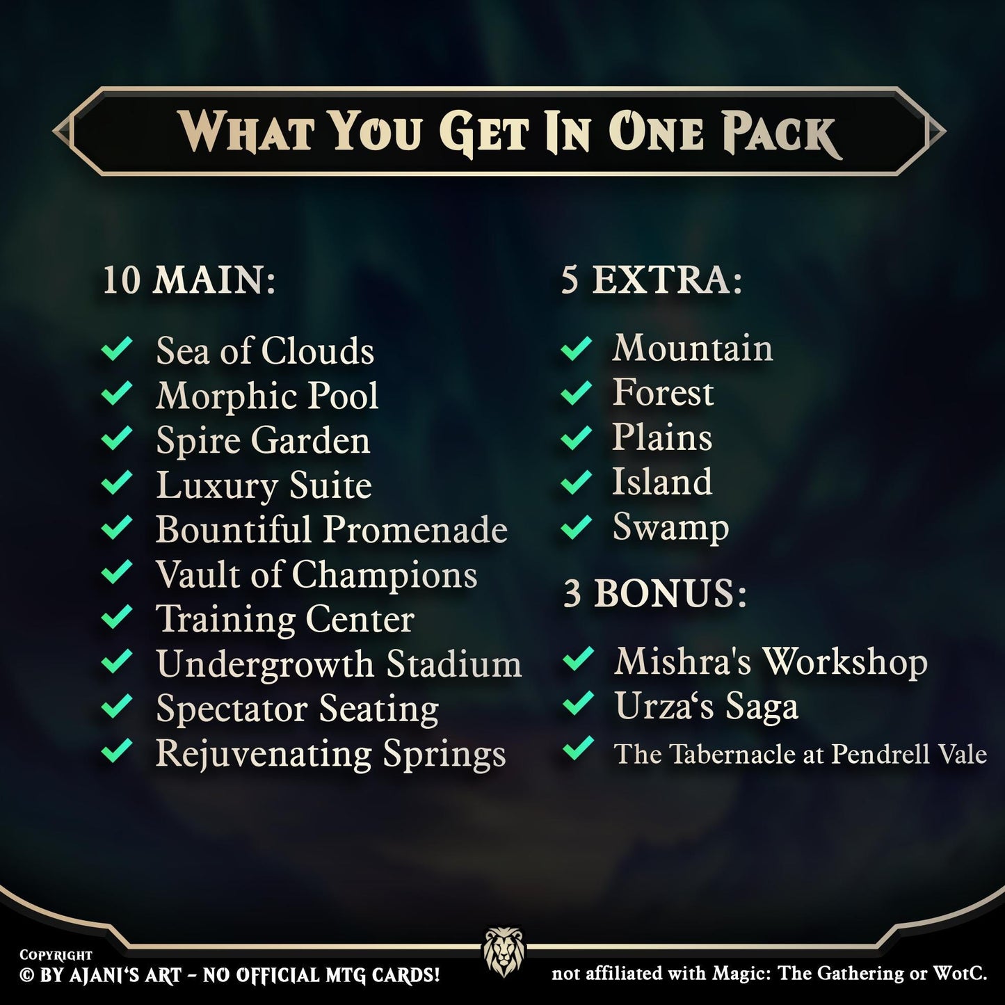 what you get in one pack