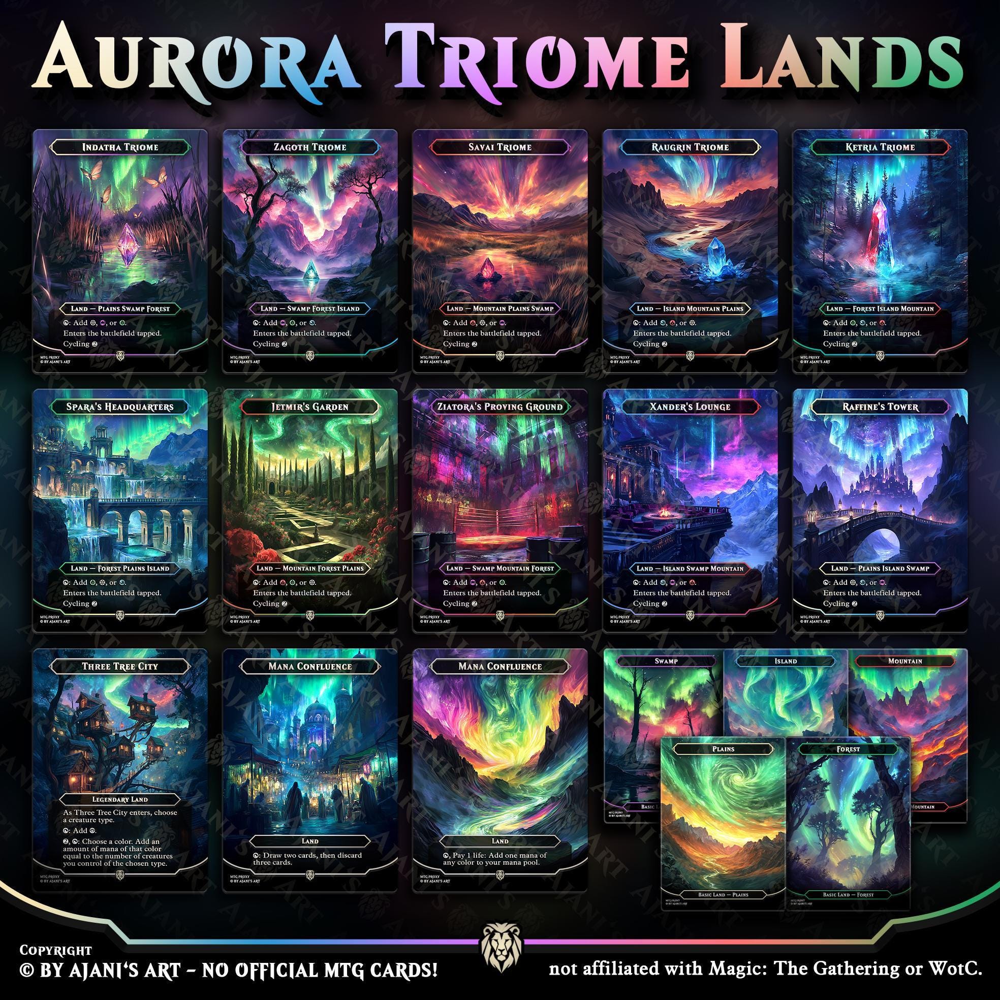 MTG proxy, triome lands