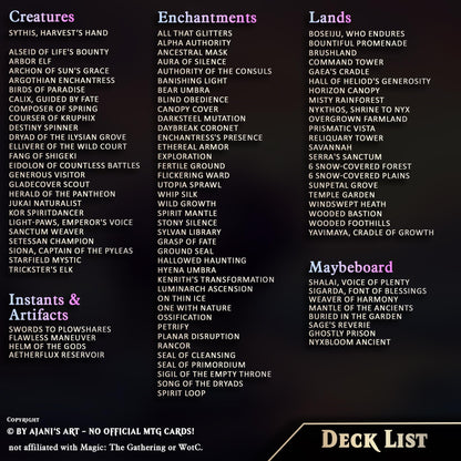 Sythis Aura EDH Deck (Anime Waifu)